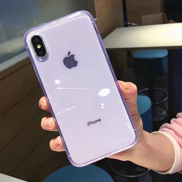 Anti shock Non slip Plain Cases For iPhone XS Max XR XS X 6 6s 7 8 Plus Hot Clear Transparent Soft TPU Phone Back Cover