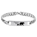 Customized 3-5 days Stainless steel Mama Bear Mother's Day gift engraved titanium steel bracelet