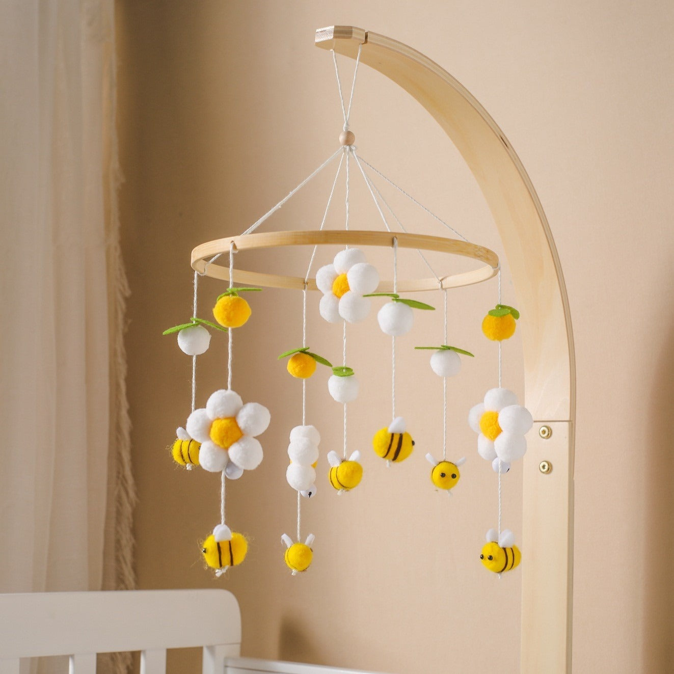 Baby crib bell children lull to sleep bedside bell baby soothes wind bell bed hanging toy baby bell