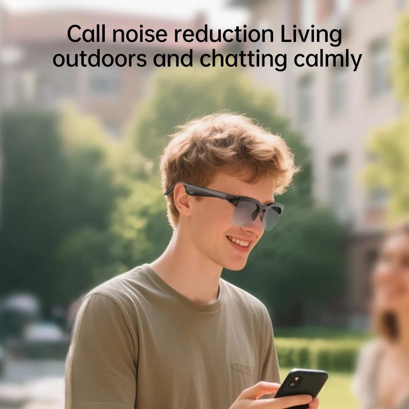 AI intelligent wireless Bluetooth 6.0 glasses listening to music making calls sports long battery life AI translation
