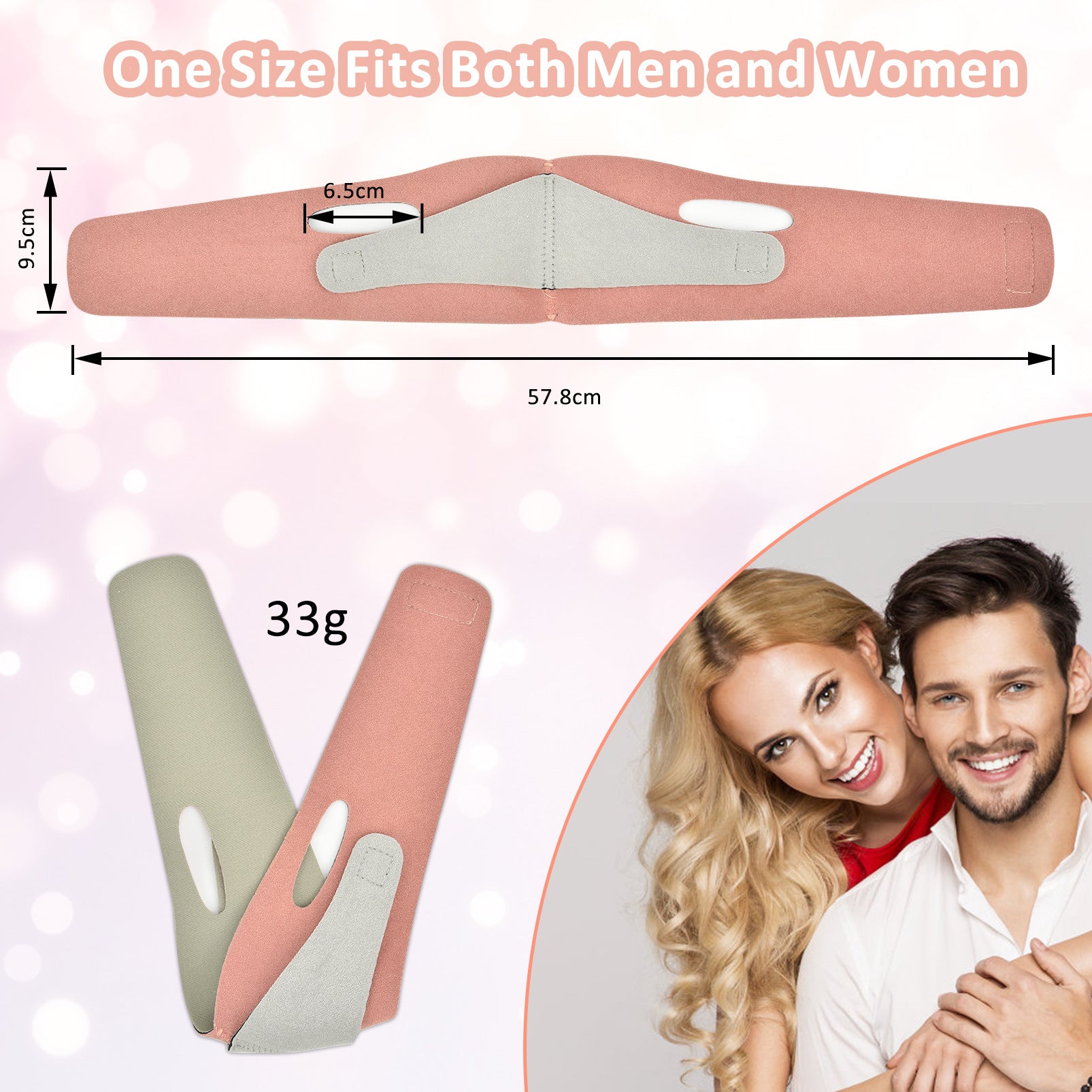 Hailicare Face-Lift V-Belt Graphene Japanese-Style V-Face Tool Small Face Mask Face Correction Bandage