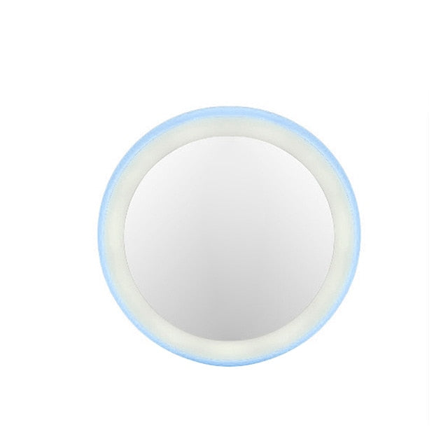 Classic Rechargeable Mini Portable Round HD Makeup Cosmetic Mirror with 12LED Lights