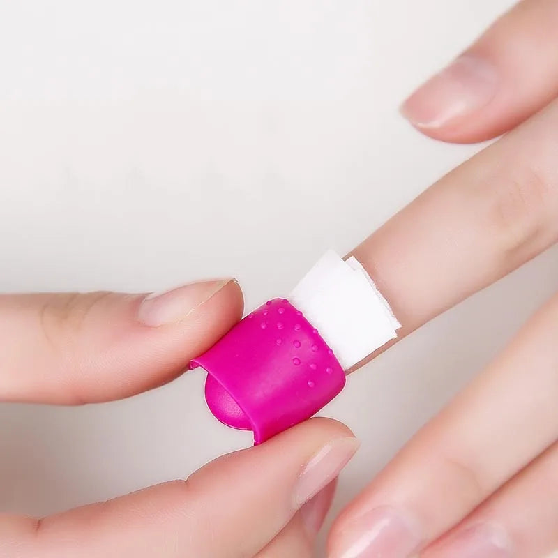 5 Pcs/Lot Nail Art Silicone Nail Art Nail Remover Wraps Rubber Finger Cots Protector Gloves Nail Tools