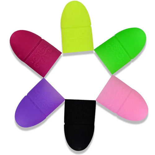 5 Pcs/Lot Nail Art Silicone Nail Art Nail Remover Wraps Rubber Finger Cots Protector Gloves Nail Tools