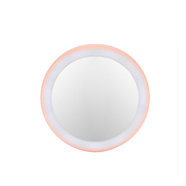 Classic Rechargeable Mini Portable Round HD Makeup Cosmetic Mirror with 12LED Lights