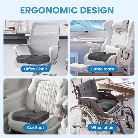 Cross-border Memory Foam Seat Cushion for Office Ergonomic Chair, Butt Pad, Slow Rebound Seat Pad