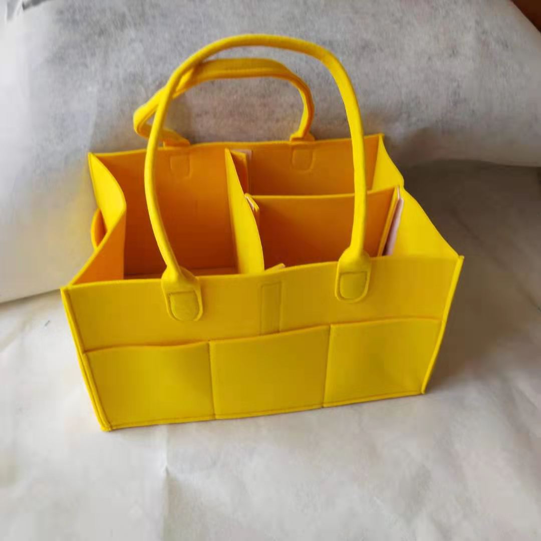 Felt Diaper Bag Baby Supplies Storage Basket Felt Diaper Bag Handbag Portable Mummy Bag Wear Resistant