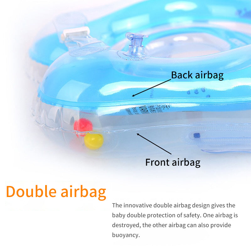 Baby Neck Ring Thickened Double Airbag Newborn Baby Swimming Ring Crystal Ring Inflatable Neck Ring Baby Swimming Ring