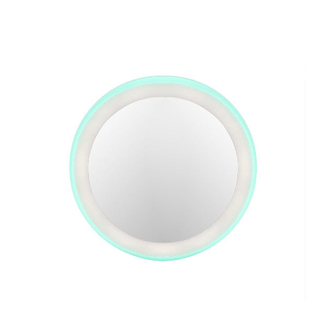 Classic Rechargeable Mini Portable Round HD Makeup Cosmetic Mirror with 12LED Lights