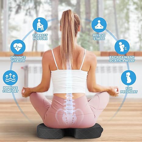 Cross-border Memory Foam Seat Cushion for Office Ergonomic Chair, Butt Pad, Slow Rebound Seat Pad