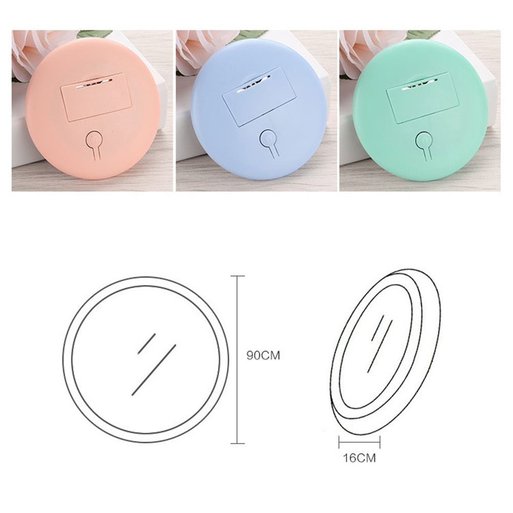 Classic Rechargeable Mini Portable Round HD Makeup Cosmetic Mirror with 12LED Lights