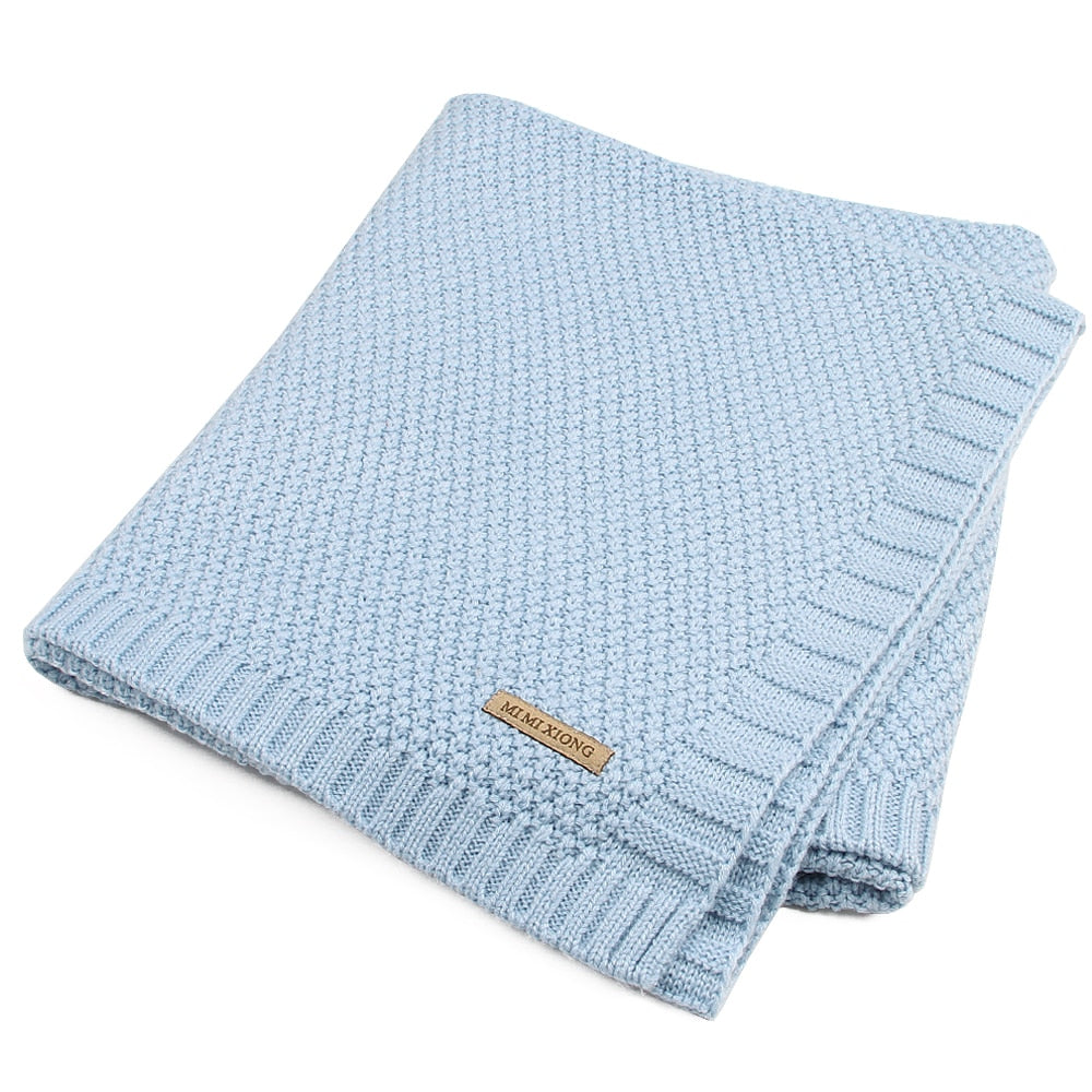 Baby Blanket Knitted Newborn Swaddle Wrap Blankets Super Soft Toddler Infant Bedding Quilt