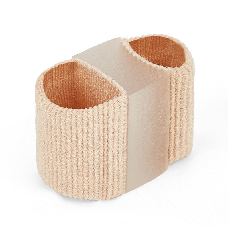 Gel fiber toe correction big toe valgus toe splitter double hole toe covering orthosis nylon