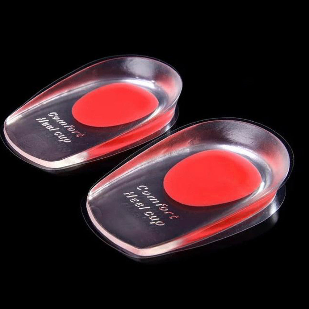 Gootrades 1 pair New style Gel Shoes Insoles Cushion Heel Cup Massage Pads Inserts Heel Care Silicone Good Shoe Inserts