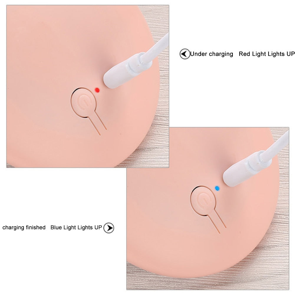 Classic Rechargeable Mini Portable Round HD Makeup Cosmetic Mirror with 12LED Lights