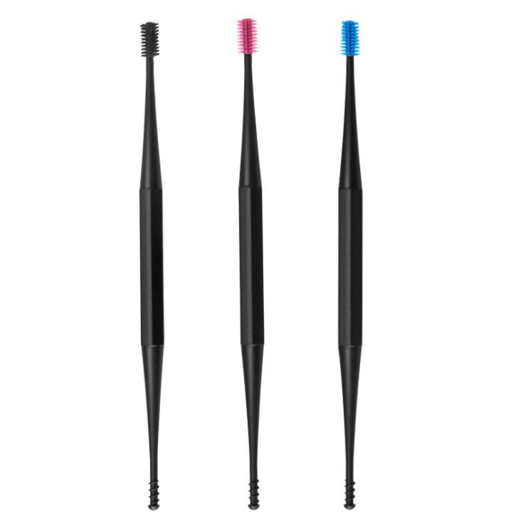 3PCS Soft Silicone Ear Pick Double-ended Earpick Ear Wax Curette Remover Ear Cleaner Spoon Spiral Ear Clean Tools