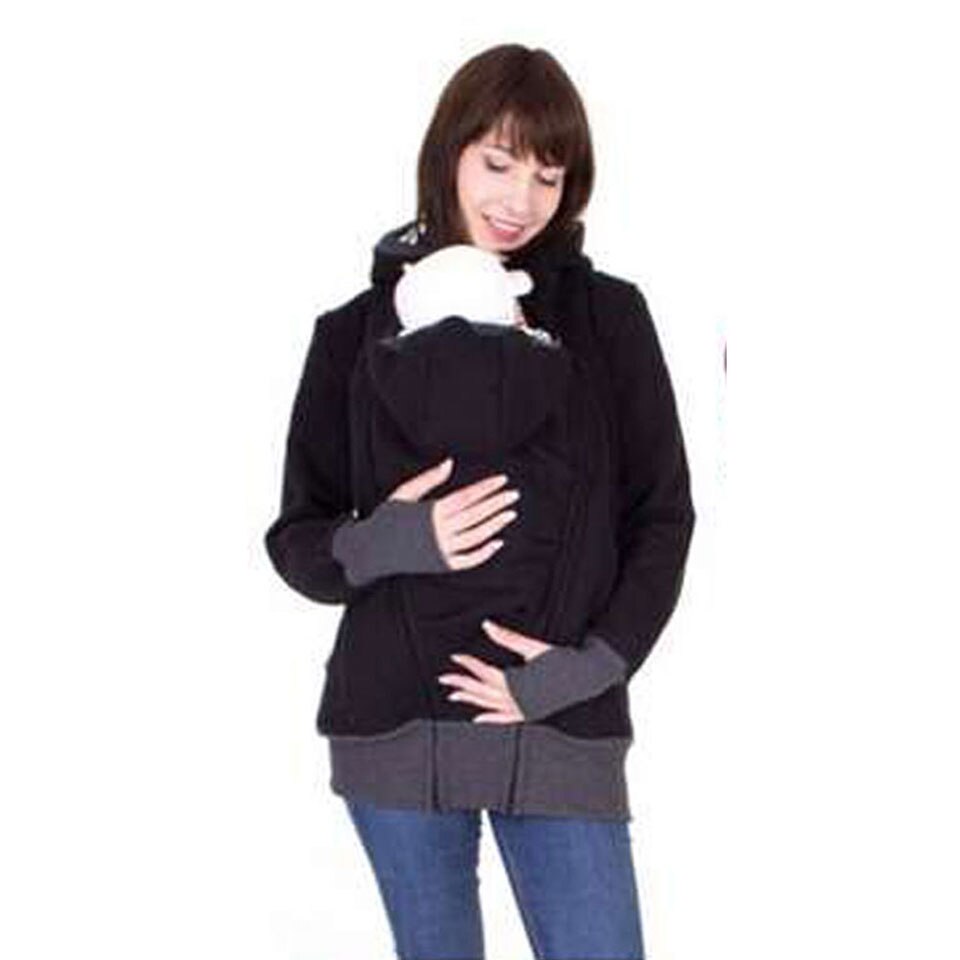 Baby Maternity Casual Sweatshirt Clothes Pregnant Women Hoodies Thicken Wool Maternity Carrier Jackets Coat Fashion Sweater